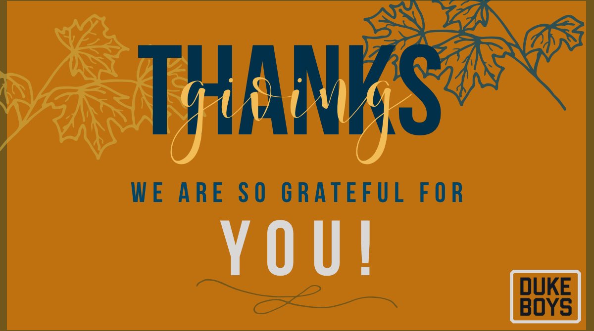 CallDukeBoys's tweet photo. Happy Thanksgiving! https://t.co/RXGdR7I9qP