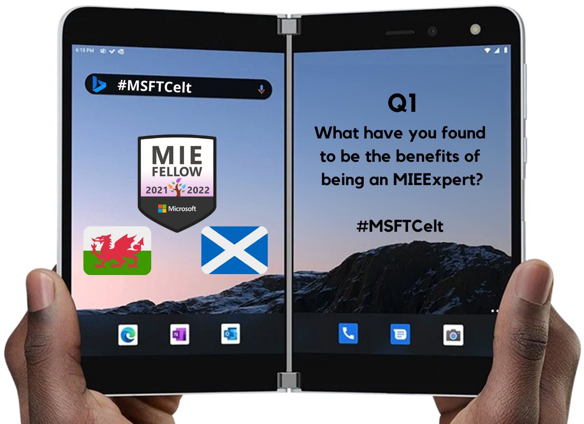 Sfm36's tweet photo. Lets get started with Q1
If you are here as #MIEExpert what have you found to be the benefits? #MSFTCelt
Remember to answer A1 https://t.co/R0EDUBBhi0