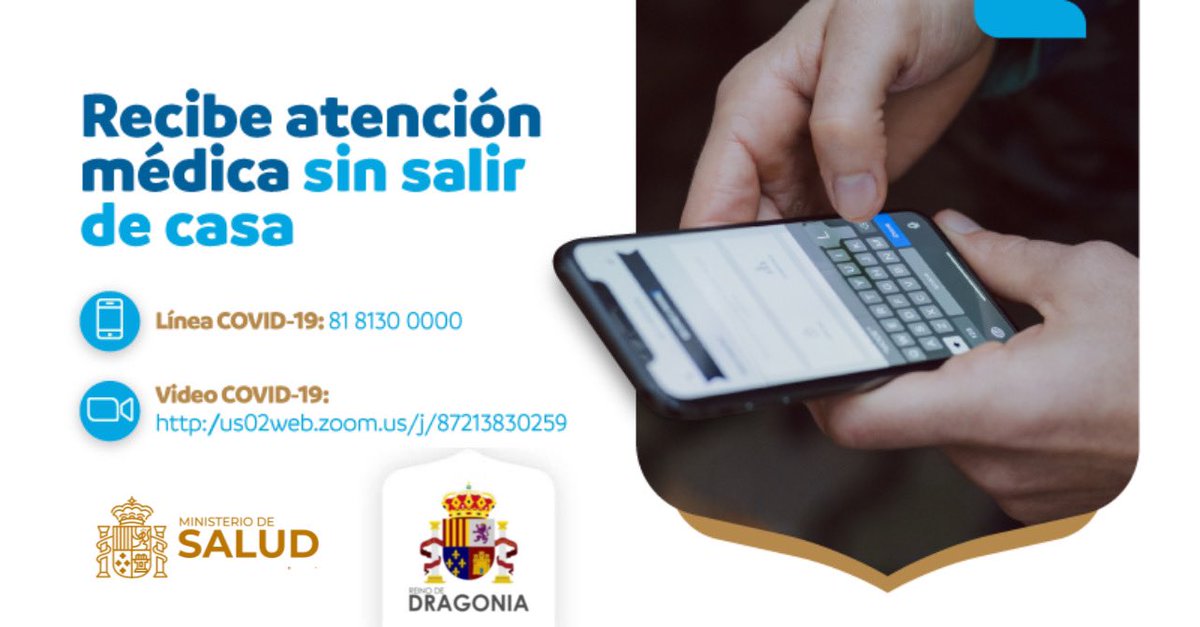 Entre todos hagamos que los contagios de COVID-19 sigan a la baja.
Por eso si presentas síntomas no olvides aislarte y ponerte en contacto con los especialistas sin necesidad de salir de tu casa. 
Aquí te compartimos la línea telefónica y la liga de Zoom 👇