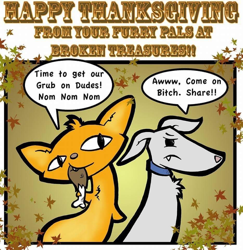 KleosKomics's tweet photo. Happy Thanksgiving everyone! #kleoskomics #brokentreasures https://t.co/gXVdcs2AVT