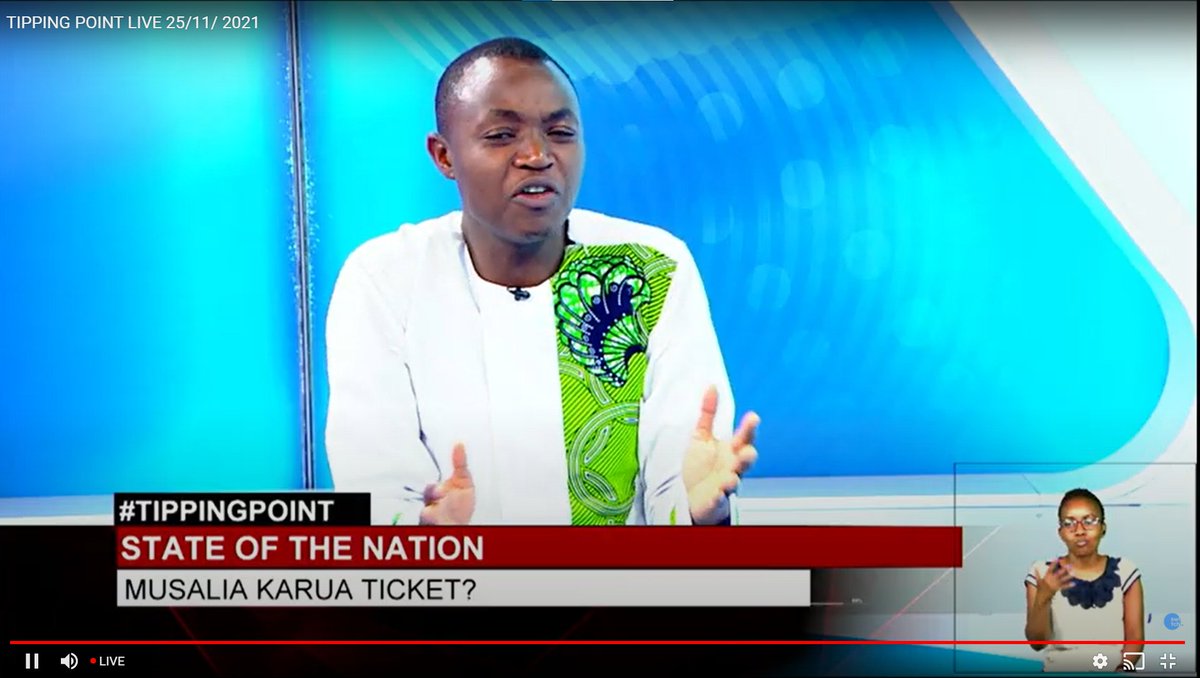 switchtvkenya's tweet photo. "Martha Karua is a political figure that presents a public figure for young people in Mt Kenya region. She's represents hope. Raila`s best days are behind him. He doesn't have much to offer in the future."-Simon Gikuru
#TippingPointKe https://t.co/D2UqhEY4fL