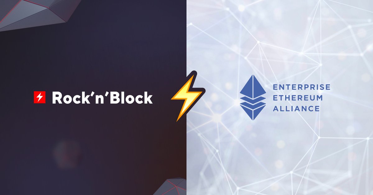 Rock'n'Block blockchain software developer just joined the Enterprise Ethereum Alliance EEA along ConsenSys, Microsoft, Chainlink
