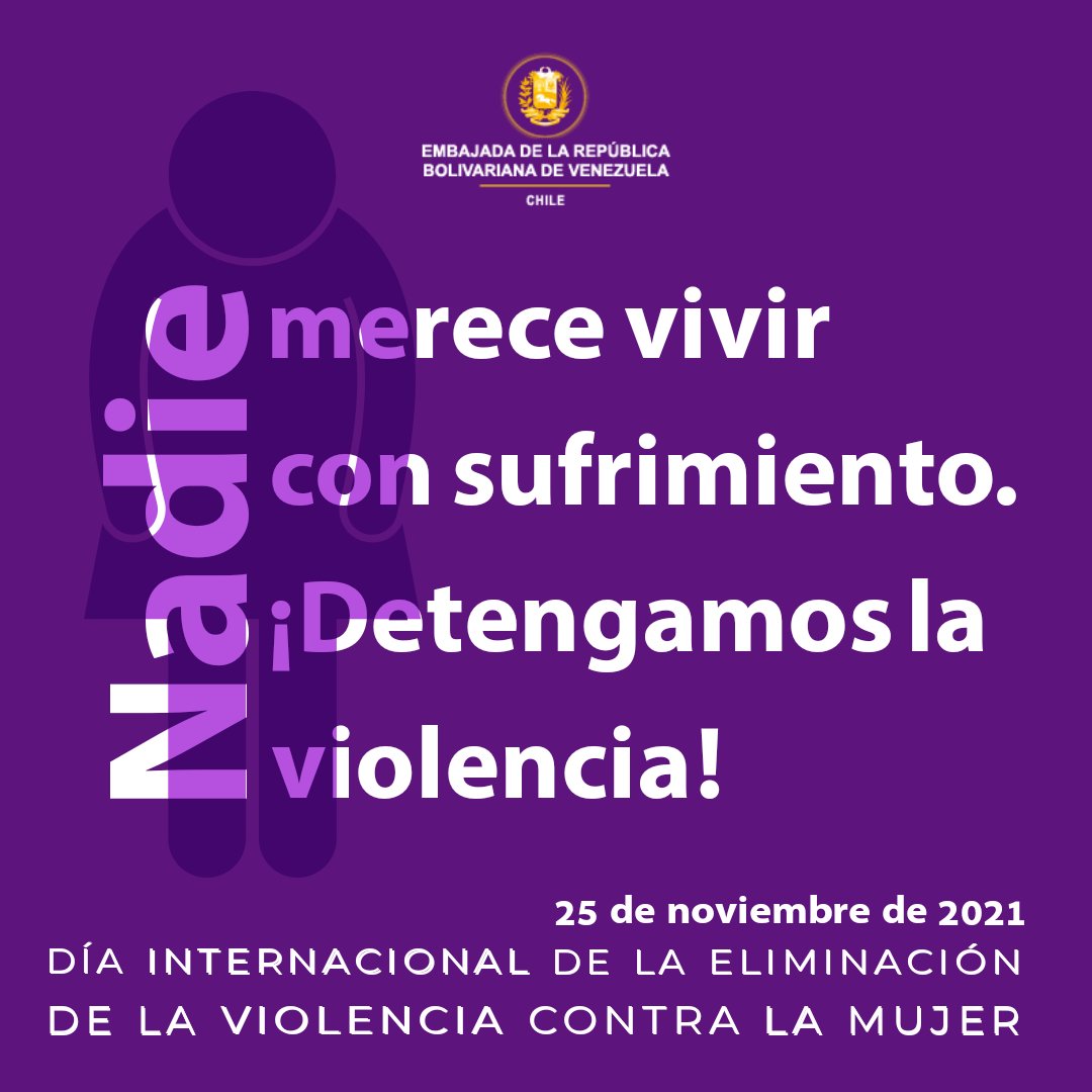 EmbajadaVE_CL's tweet photo. El Ministerio de la Mujer y Equidad de Género ha impulsado una serie de iniciativas para combatir la
violencia contra las mujeres. 

@MinMujeryEG https://t.co/A7Hj5rG9QX