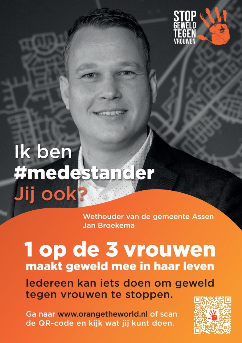 JanBroekema's tweet photo. Wist je dat 1 op de 3 vrouwen in haar leven te maken krijgt met geweld?  Dit moet stoppen🖐🏼 En iedereen kan iets doen. Daarom start vandaag (25 november) de campagne  #OrangeTheWorld Ik ben medestander Jij ook? https://t.co/6T1b3cUFpc https://t.co/ij2yVjW2vW