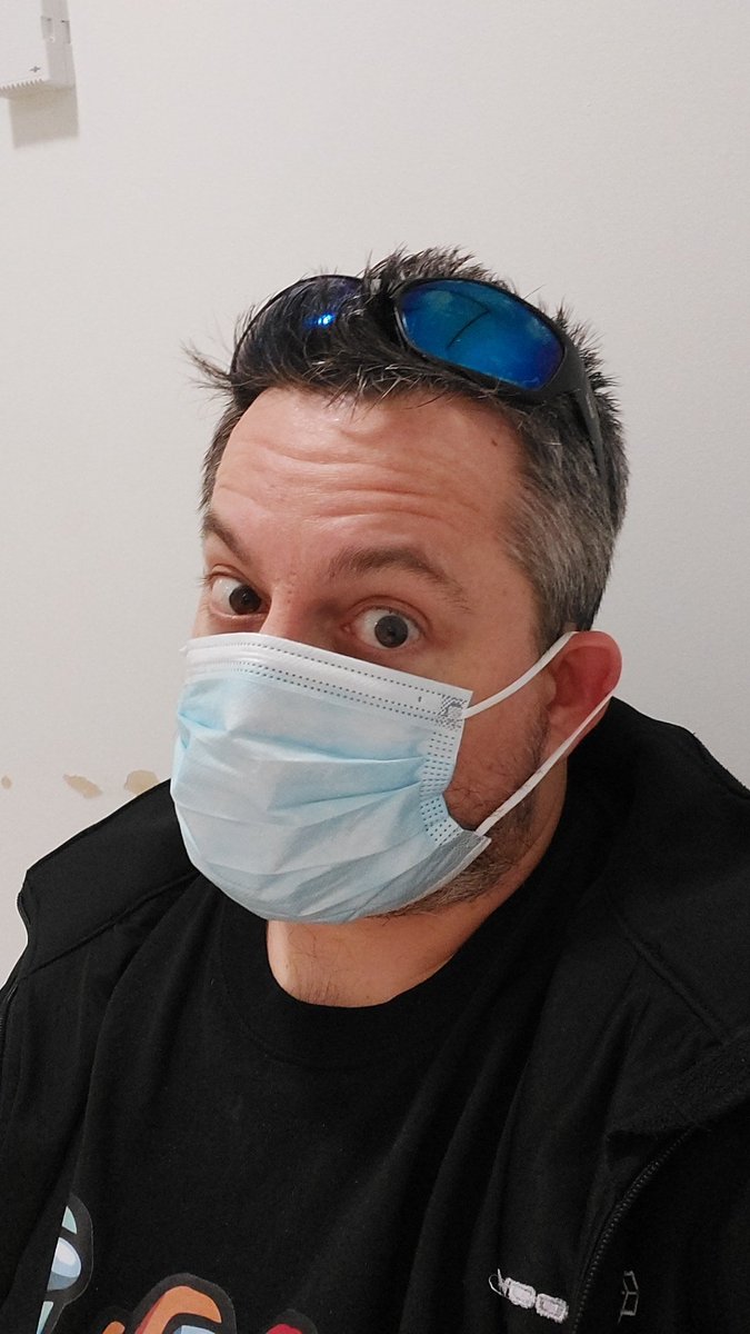 Kaelandori's tweet photo. Sitting in the hospital Radiology Dept waiting for them to scan my liver.. at least the masks stop that wierd hospital smell! Hows your Thursday evening going? #hospital #scan #thisisntGTAVRP #kekw https://t.co/5DIU2ot8ca