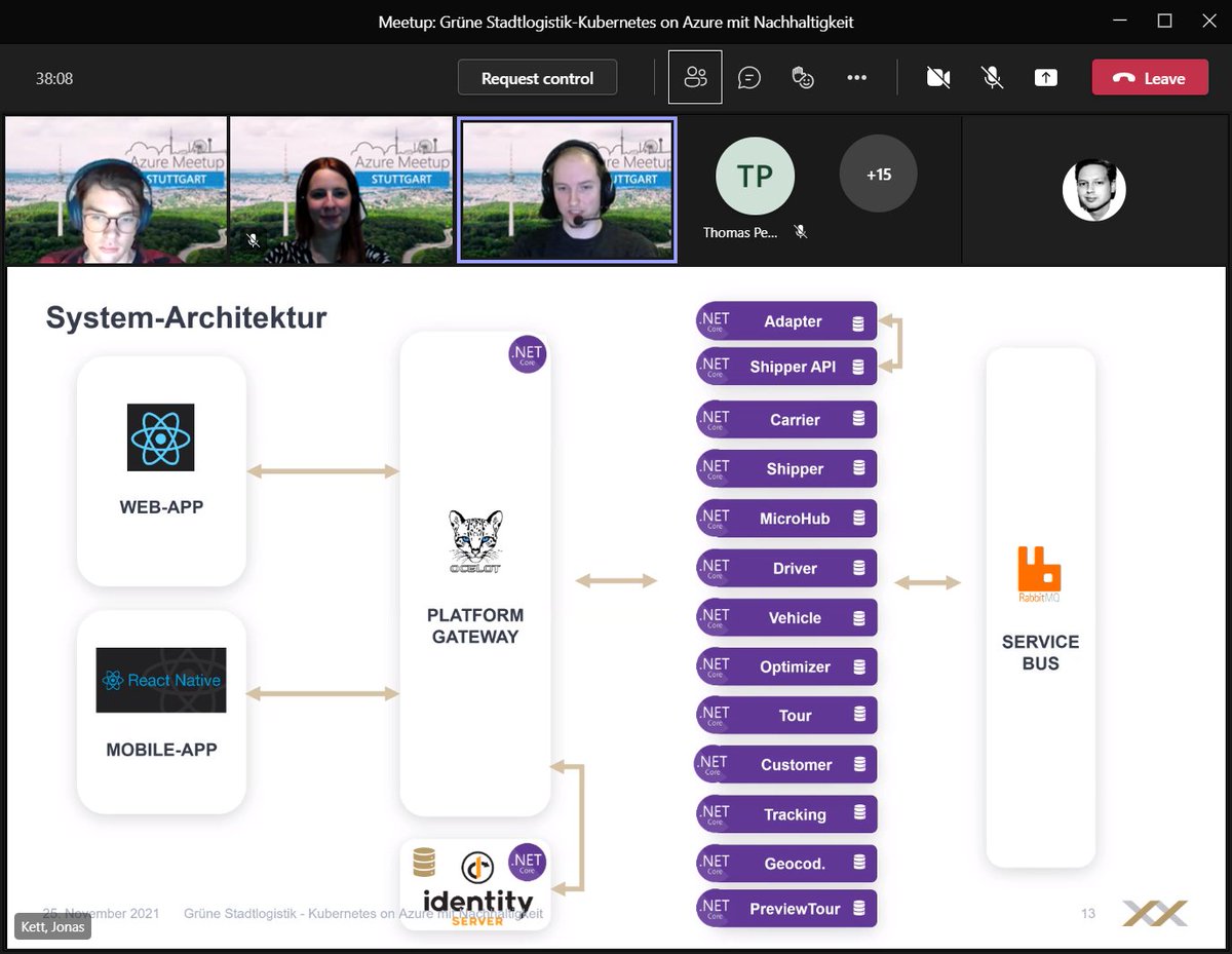 #Kubernetes at <a href="/AzureStuttgart/">AzureStuttgart</a> - Erfahrungsbericht eines Startups "Grüne Stadtlogistik"

azurestuttgart.de