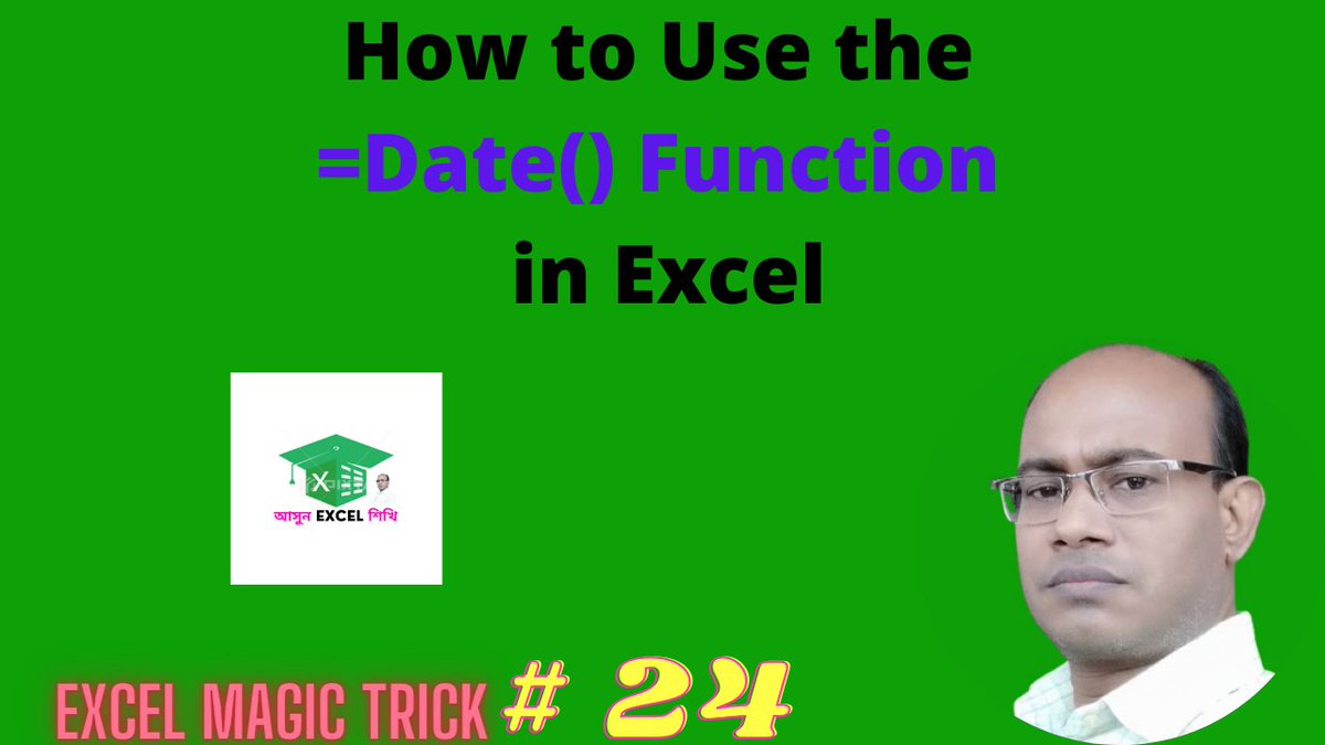 youtu.be/eMJGSl7ddoA
In this video, I will Explain about Excel Date Function and we are going to learn how to use Date function in excel using the Date Formula, I will explain, with 3 steps how to use the DATE function in excel.