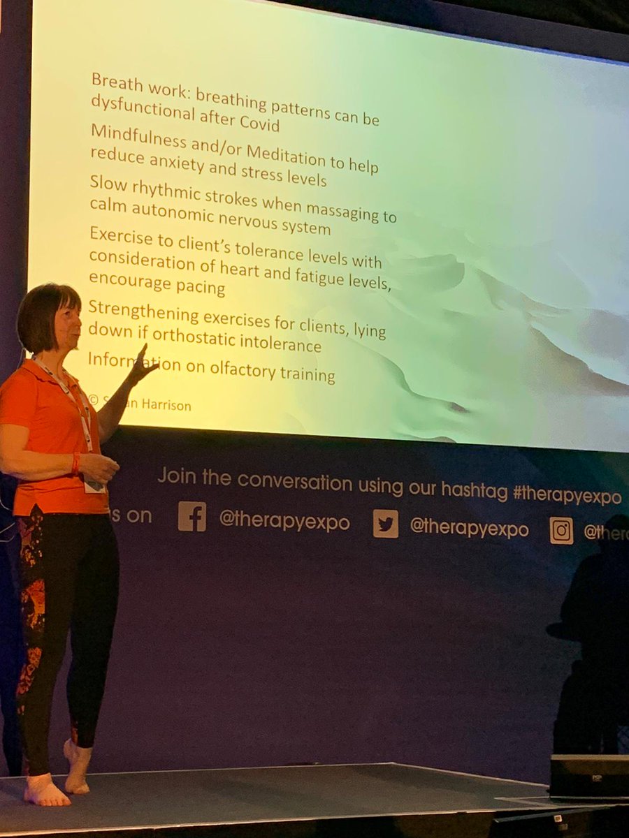 Really enjoyed presenting <a href="/TherapyExpo/">Therapy Show</a>. Providing some ideas to help our clients with Long Covid  to recover. #LongCovid #massage