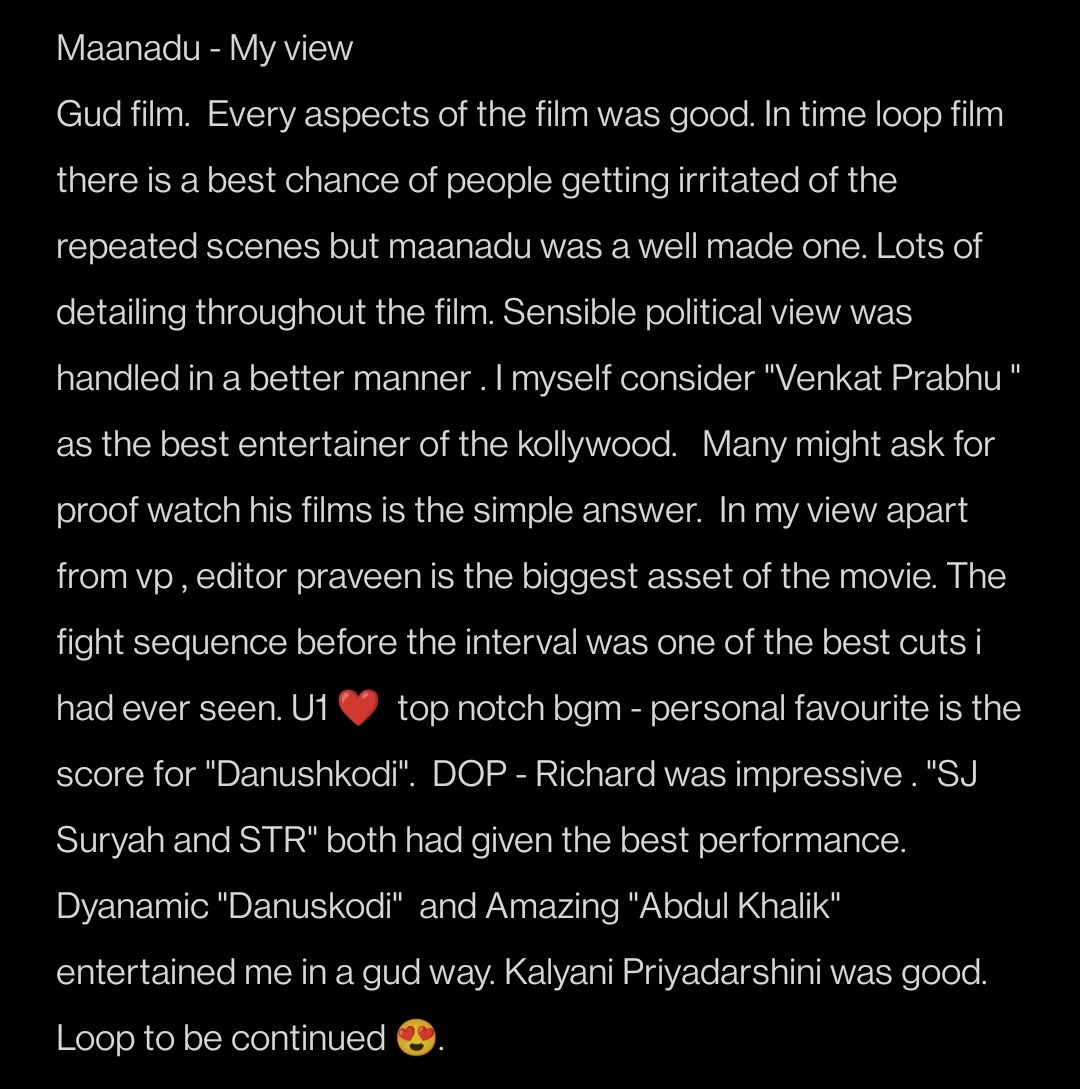 Srinivasasribal's tweet image. #மாநாடு  #OneManView @vp_offl @iam_SJSuryah @thisisysr @Cinemainmygenes @Richardmnathan