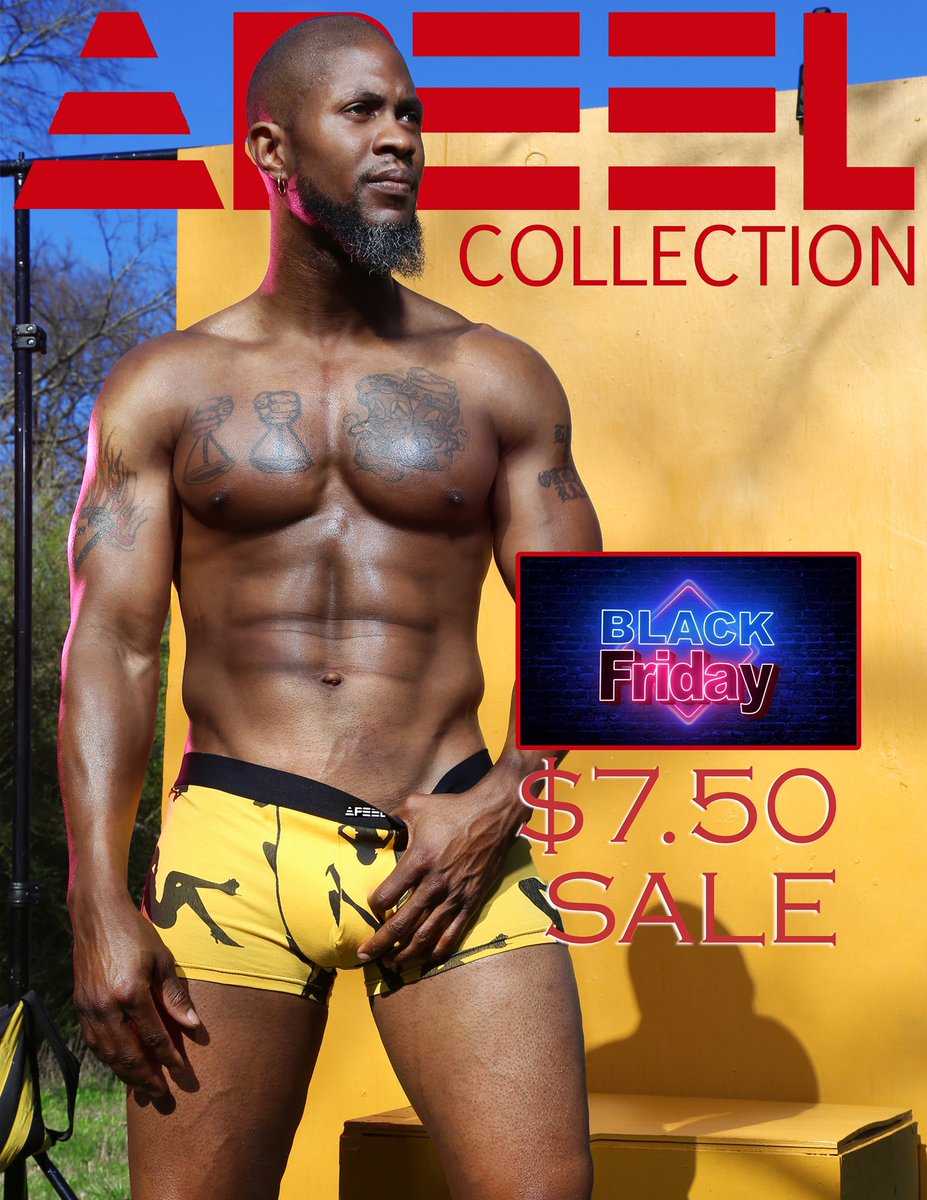 ApeelCollection's tweet photo. Black Friday Super Sale!
$7.50 and under underwear
Sale starts now!!!!
Shop Now!
https://t.co/Ll4tT6oNKC
Photographer:
@EricLGanison
@DiamondKesawn
#ApeelCollection https://t.co/HchQ2dmQOM