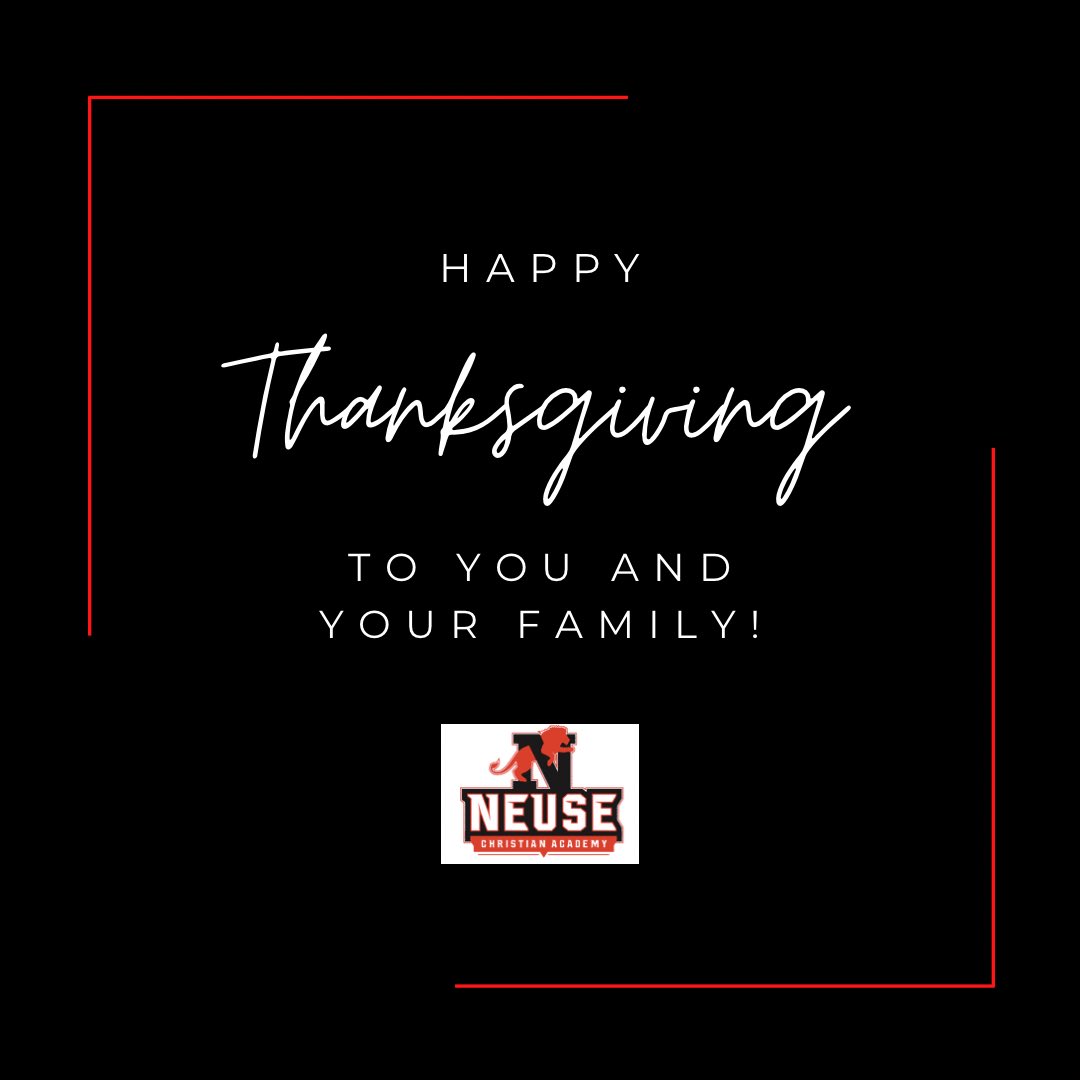 NCALions's tweet photo. Happy Thanksgiving from the NCA family! #NeuseNation https://t.co/9fTl9lJ7k0