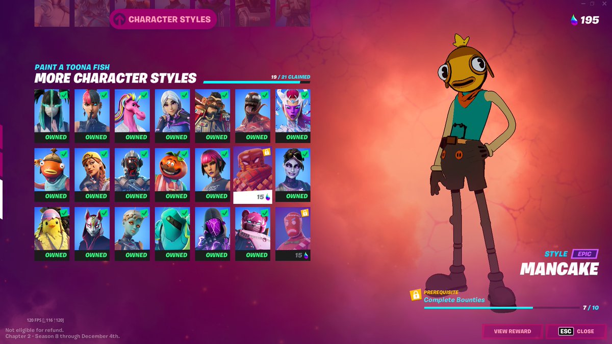 MajorPurpleGG's tweet photo. I only have to collect two colors for this Toona Fish. ๐
#Fortnite #FortniteSeason8 #FortniteCubed #ToonaFish https://t.co/SfsdNZ3x0p