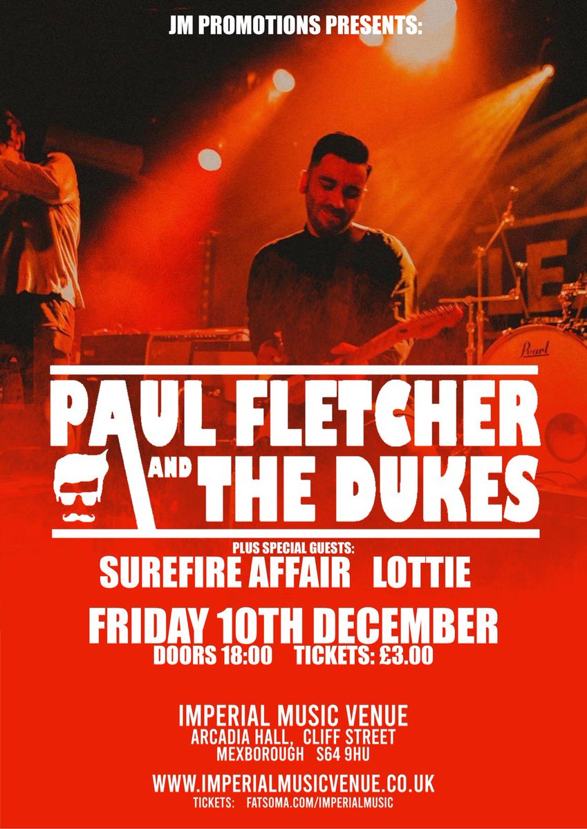 2 weeks tomorrow we have a gig at The Imperial in Mexborough, it’s a fantastic venue so it should be a BANGER! It would be shamazing if some of you can come along to show your support!!  🎶 🍻 
#unsignedartist #leedsmusic #indiemusic #gig #leedsmusicscene #surefireaffair