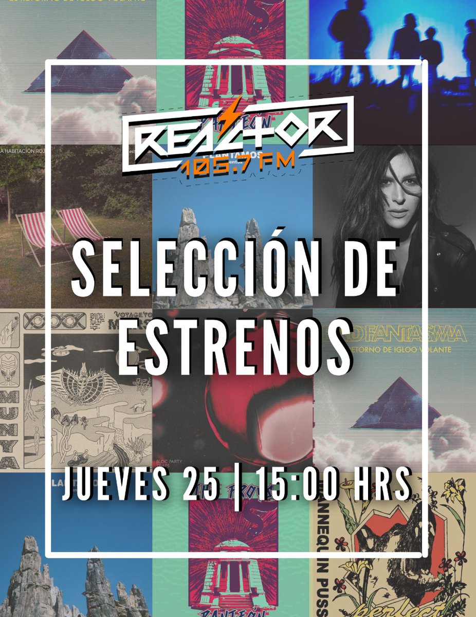 Reactor105's tweet photo. Les vamos avisando que la #SelcciónDeEstrenos quedó increíble y la van a disfrutar un montón.

Si quieren saber de qué novedades hablamos, sintonicen el 105.7 a las 15 horas 🆕🎵 https://t.co/op9EPb6E7o