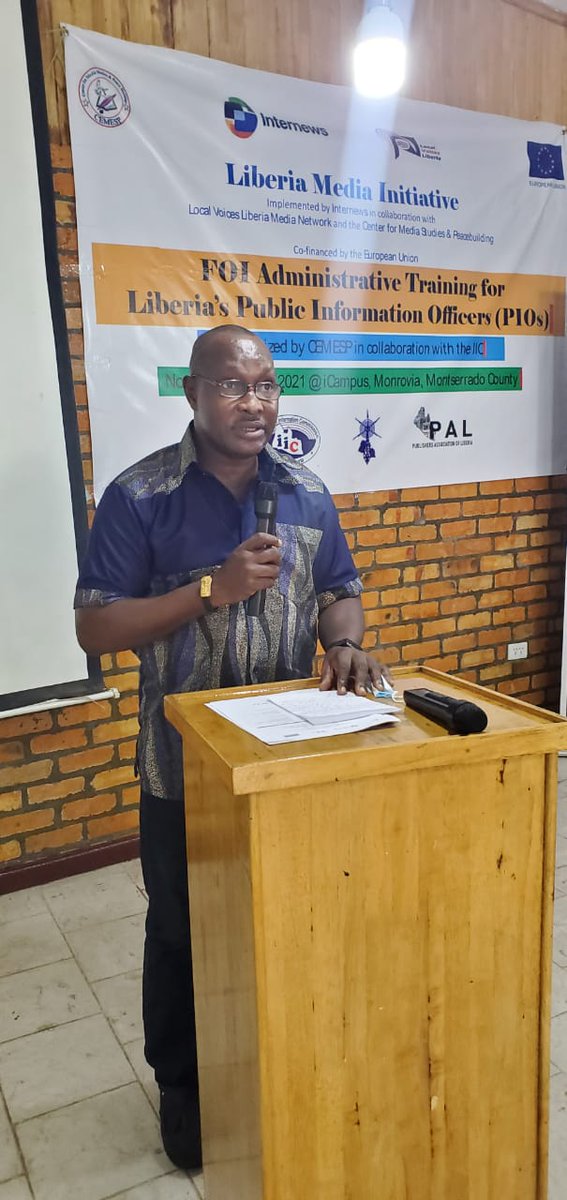 Freedom of Information Administrative Training Kicks off in Monrovia - cemespliberia.org/freedom-of-inf…