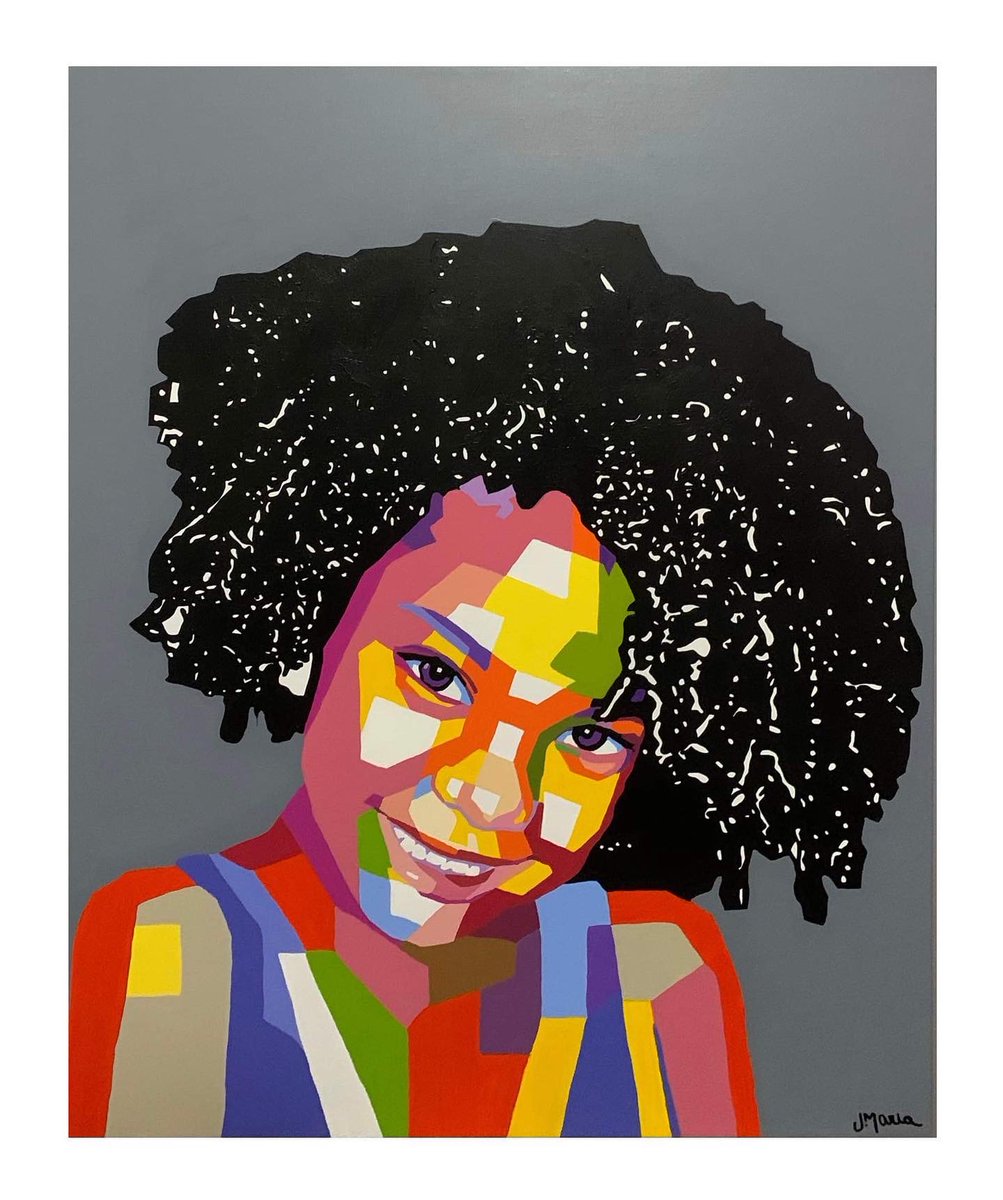 JulioMaria8's tweet photo. Otra pieza lista para entrega, 24”x30” acrilico sobre canvas. Una de las que me goze en el proceso por lo que significa. #lanenadepapi #art #arte #hija #daughter #love #painting https://t.co/GDq8D46Rz4