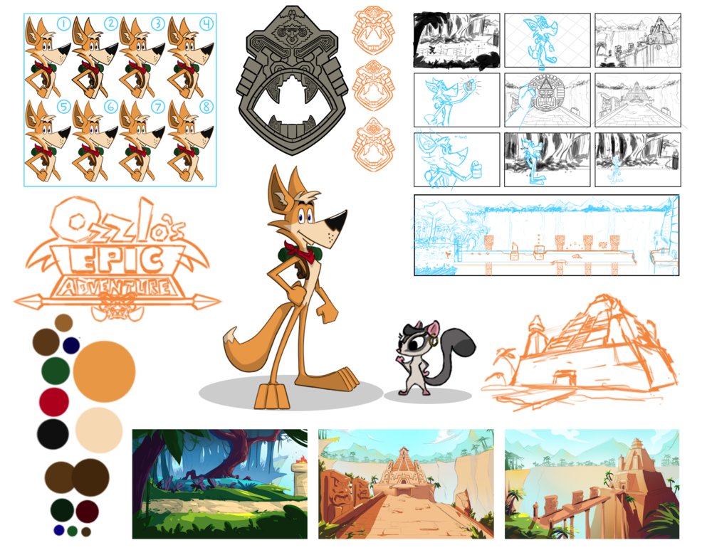 Our TV &amp; Game Animation students will learn to bring their designs to life through dynamic and entertaining 2D and 3D animation.

This "Game Cutscene Designs/ Assets" sheet was created by Dylan Stokes for his Final Animated Film project.

Visit: mckenzie.edu/animation