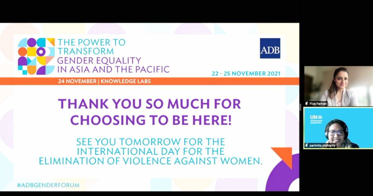 Fiza_Farhan's tweet photo. Great to be a part of @ADB_HQ Gender Forum with 1900 participants frm 82 countries to share details of the "Practitioner Guidebook" I have had the pleasure to author with @unwomenasia @UNEP_AsiaPac as a detailed methodology to develop women led energy enterprises around the 🌏 https://t.co/5rRDbd4tdv