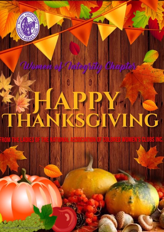 nacwc_wiu's tweet photo. The Women of Integrity would like to wish everyone Happy Thanksgiving💜 We are sending warm heartfelt wishes from our homes to yours. Have a blessed day! https://t.co/gyd5nJdeMZ