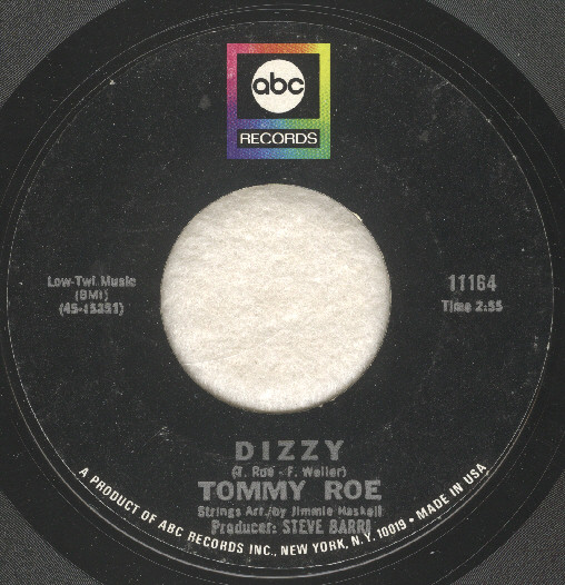 danopaquette's tweet photo. "Dizzy" by Tommy Roe was a #1 hit on the Hot 100 in 1969. #TommyRoe #EveryHitSongAtoZ #BubblegumMusic #60sPop #60sRock https://t.co/l7EF4DzGuh