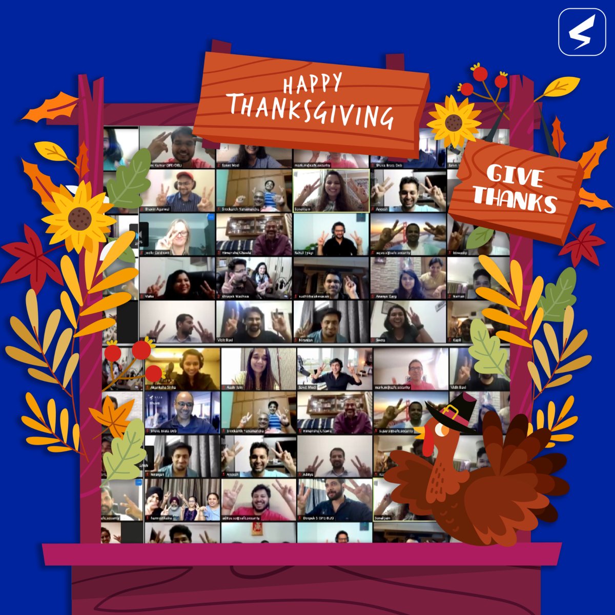 SafeCRQ's tweet photo. We wish our rockstars, their families, and all of our followers a very warm, safe, and Happy #Thanksgiving. If it isn't holidays where you are today, then Happy Thursday!๐ฅฐ #infosec #lifeatsafe https://t.co/MzjuhRPuYY