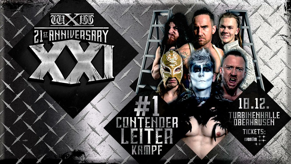 wXw Germany (@wxwgermany) on Twitter photo "Es wird CRAZY bei wXw" hat @itzkaspin versprochen!
#1 Contender Leiterkampf
<a href="/Aigleblanclucha/">Aigle « LE GOAT » Blanc/エーグル・ブラン</a> vs. @Cara_Noir vs. <a href="/HektorInvictus/">Hektor Invictus</a> vs. <a href="/thacashprowres/">Dennis 'Cash' Dullnig</a> vs. <a href="/TristanArcher/">Tristan Archer / トリスタン・アーチャー</a> vs. <a href="/LevanielPdS/">Levaniel</a>
Wer kann sich bei #wXwAnniversary ein Unified Titelmatch sichern?
🎫 eventim.de/artist/wxw-wre… "Es wird CRAZY bei wXw" hat @itzkaspin versprochen!
#1 Contender Leiterkampf
<a href="/Aigleblanclucha/">Aigle « LE GOAT » Blanc/エーグル・ブラン</a> vs. @Cara_Noir vs. <a href="/HektorInvictus/">Hektor Invictus</a> vs. <a href="/thacashprowres/">Dennis 'Cash' Dullnig</a> vs. <a href="/TristanArcher/">Tristan Archer / トリスタン・アーチャー</a> vs. <a href="/LevanielPdS/">Levaniel</a>
Wer kann sich bei #wXwAnniversary ein Unified Titelmatch sichern?
🎫 eventim.de/artist/wxw-wre…
