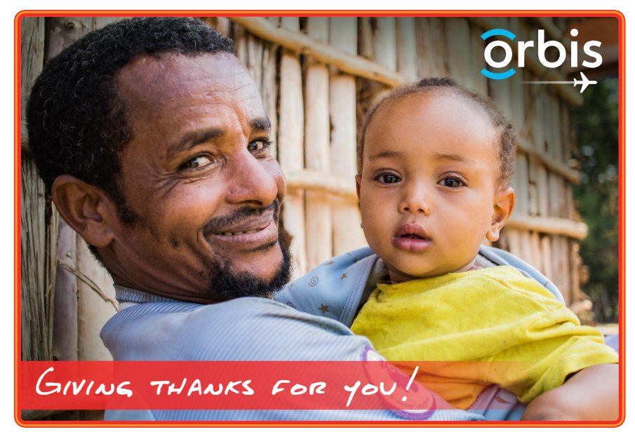 OrbisIntl's tweet photo. In this season of giving thanks, all of us at Orbis give thanks for you, our wonderful partners and supporters. 

You make it possible for us to save sight and change the lives of so many people around the world – and for that, we couldn’t be more grateful. 💙💙💙 https://t.co/WySn5ot2kE