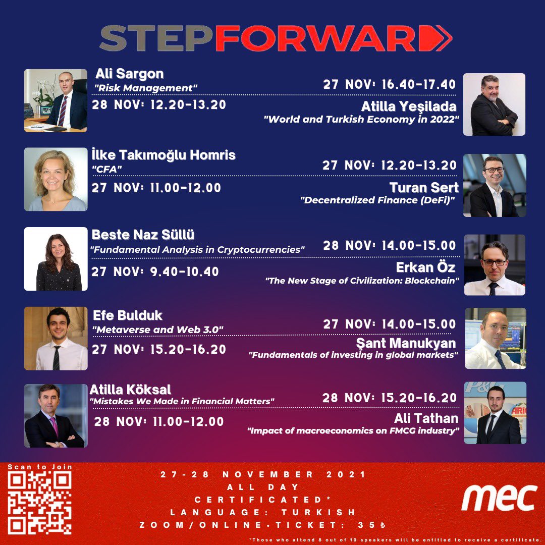 27-28 Kasım tarihlerinde gerçekleştireceğimiz STEPFORWARD eğitim etkinliğimize hepinizi bekliyoruz 🌹

Instagram: instagram.com/p/CWqzzJHIyhC/…

Detayı bilgi için: qrco.de/bcZjfI