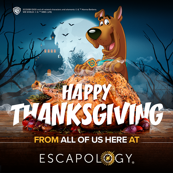 Happy Thanksgiving from all of us at Escapology!
#WhoLetTheDogIn