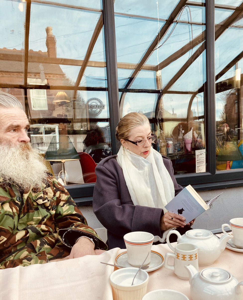 ThimbleWorms's tweet photo. Donna read us a brilliant extract from the travelling cat Chronicles today, giving us the feline eye view of the world! X 🐱 https://t.co/NpPCzoGkfW
