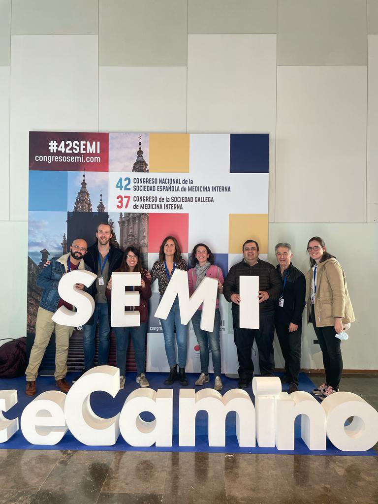 riesco2014's tweet photo. Congreso SEMI 2021 Santiago de Compostela. Gran equipo!!! ETV, Autoinmunidad, Riesgo Cardiovascular. Volvemos al formato presencial. @Sociedad_SEMI @CongresoSEMI @semi https://t.co/RM0GHOkcp5