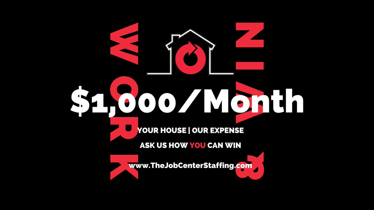 thejob_center's tweet image. Work with us and you can win $1,000 a month to spend on your rent or mortgage! Ask us how you can be the lucky winner!

#WorkAndWin #TheJobCenter #WeChangeLives