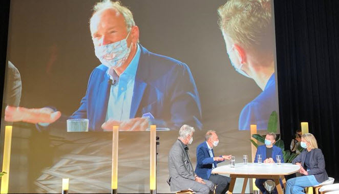 inrupt's tweet photo. Today, in partnership with the Flemish Government, @digi_vlaanderen and MP @JanJambon, @timberners_lee and @johnwbruce announced Inrupt’s latest initiative. Together with these partners, we are bringing Solid Pod servers to European businesses and governments. https://t.co/ekxDmu4cRo