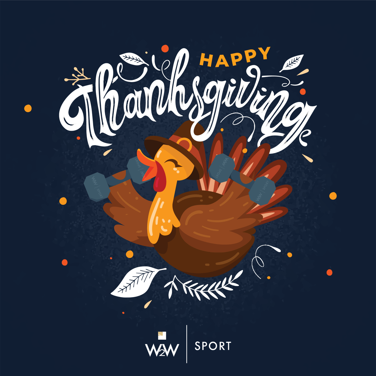w2wsport's tweet photo. From W2W Sport, Happy Thanksgiving Day! 🍁🍂🧡

#W2Wsport #Thanksgiving2021 https://t.co/Q4Hw3HENFF