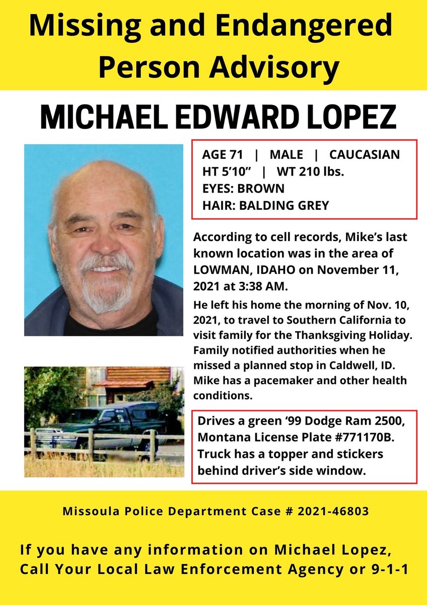 ImNurseDemi's tweet photo. Please share and retweet ππΌ. Michael Lopez was traveling to be with his family this Thanksgiving but he has been missing since Nov 11. #FindMikeLopez #MissingPerson @FindLopez @lacyalopez @Nerdy_Addict @TheSportyHelper @MissingMissfits #nerdbirdmafia #Idaho #Boise #Thanksgiving https://t.co/WSzRDWR6MU