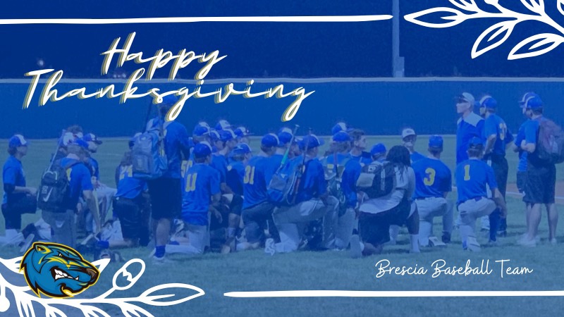 BresciaBaseball's tweet image. Happy Thanksgiving from the Brescia Baseball Family!! Thankful for every moment we share together as we form lasting memories and everlasting friendships. On every heart #JC38