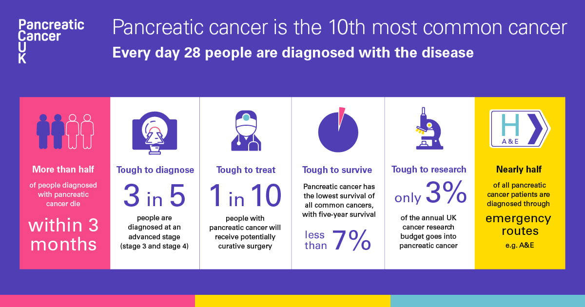 lgoodbu's tweet photo. Day 25 of the 30 days of pancreatic cancer awareness month and healthcare professionals I need your help please read, discuss share and retweet the signs and symptoms of pancreatic cancer and the stats that are so inconceivable  in the 21st century #sethslegacy https://t.co/FBLdSiluSY