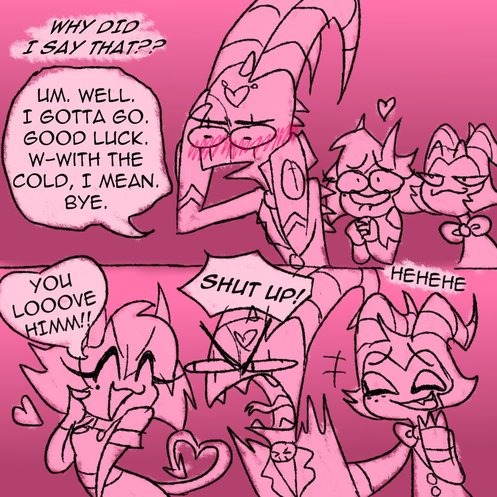 fuzziiwuzzii_'s tweet photo. 💜Blitzy is calling💜
Messy fluffy #stolitz comic based off their recent posts because I need it 
(1/2)
#HelluvaBoss #HelluvaBossFanArt #Blitzo #Stolas  #Millie #Moxxie https://t.co/YdzUzR7cyt