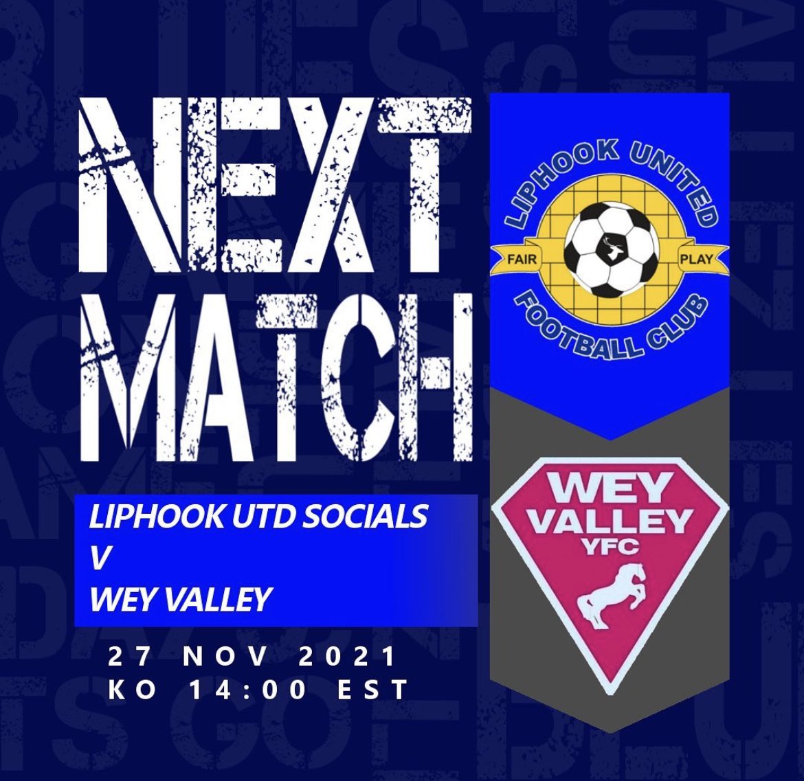 Liphooksocial's tweet photo. In the looming shadow of last weeks βmatchβ, we are back in the league this weekend hosting @WeyValleyFC.
π Aldershot and District - Div 1
π Wey Valley
π Bohunt School
π GU30 7NY
π 2pm KO
#LUSFC #allezlesbleus https://t.co/mooroZ89Zq
