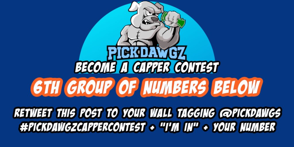PickDawgz's tweet image. 154Darnelle Rhone
155Brandon Clayborn
156Luis Ballesteros
157Jason Guthrie
158Daniel Krueger
159Caleb Hartley
160Carl linke
161Quinten Aures
162Andrew Snyden
163Ruben Patino
164Tanner Endaz

Please follow the instructions in the image.  #PickDawgzCapperContest