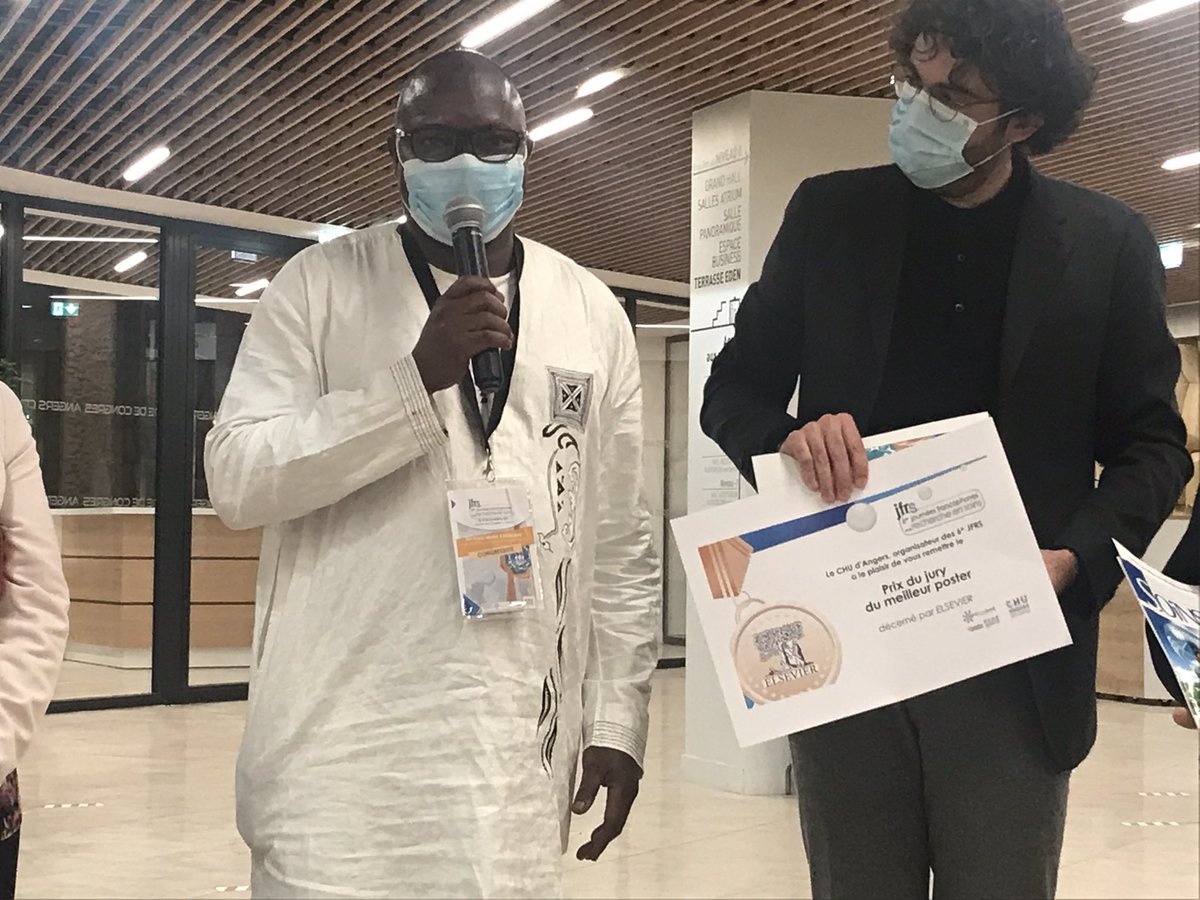 #evenement #Angers #JFRS 
Cérémonie de remise de Prix
Prix du Jury <a href="/imaniramazani/">IMANI RAMAZANI Bin ERADI</a> <a href="/chaire/">Chris Haire</a> de Sciences infirmières Sorbonne Paris Nord : Etude de la mortalité maternelle
<a href="/CarballidoLoic/">Loïc Carballido</a> <a href="/chu_angers/">CHU Angers</a> <a href="/CecileJaglin/">Cécile JAGLIN-GRIMON</a>