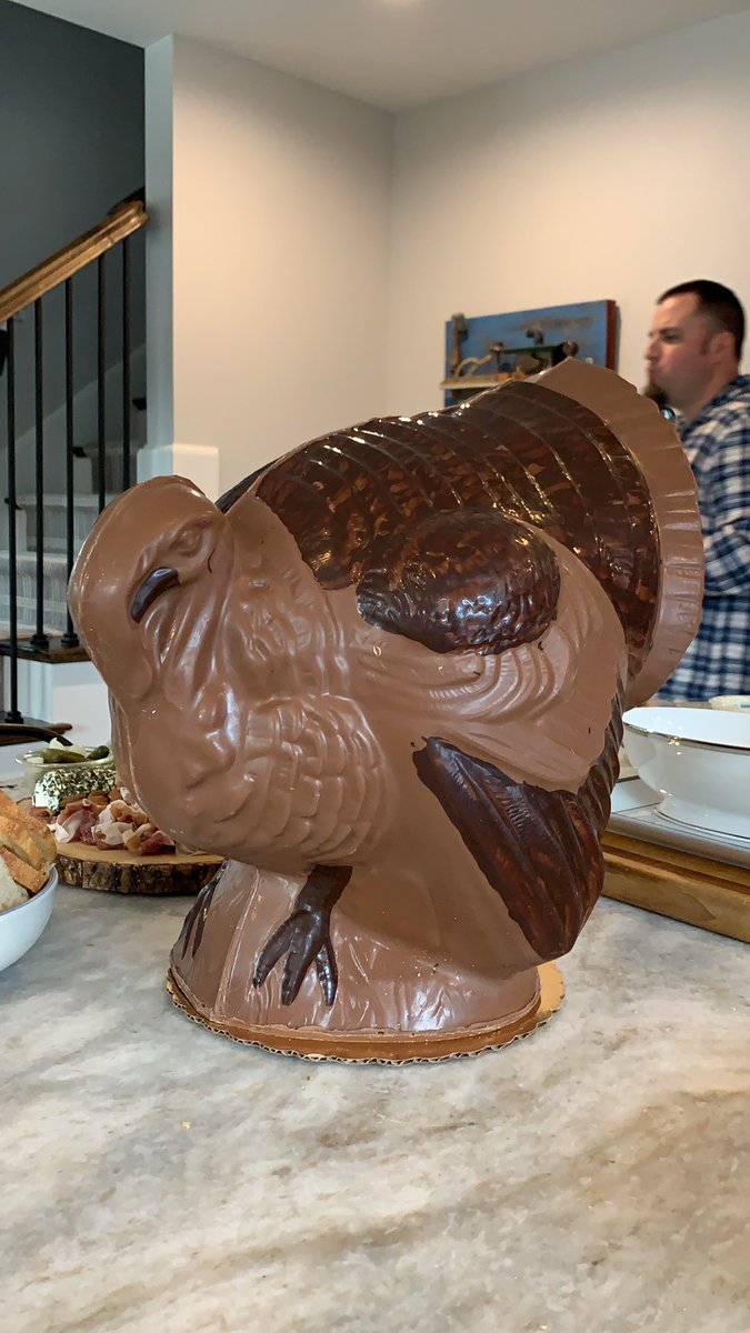lmccollem's tweet photo. We were lucky winners of a gorgeous 15 pound gourmet chocolate turkey from @VanOtis in #wolfeboro - the entire McCollem family was loving it! #Thanksgiving #chocolatelovers #family. Thank you @VanOtis for the holiday surprise! https://t.co/lq0oquLhts