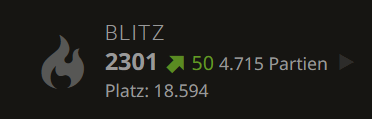2300 Lichess Blitz! 
Jahresziel 2021 in Rapid (2400) und Blitz (2300) erreicht GG.
