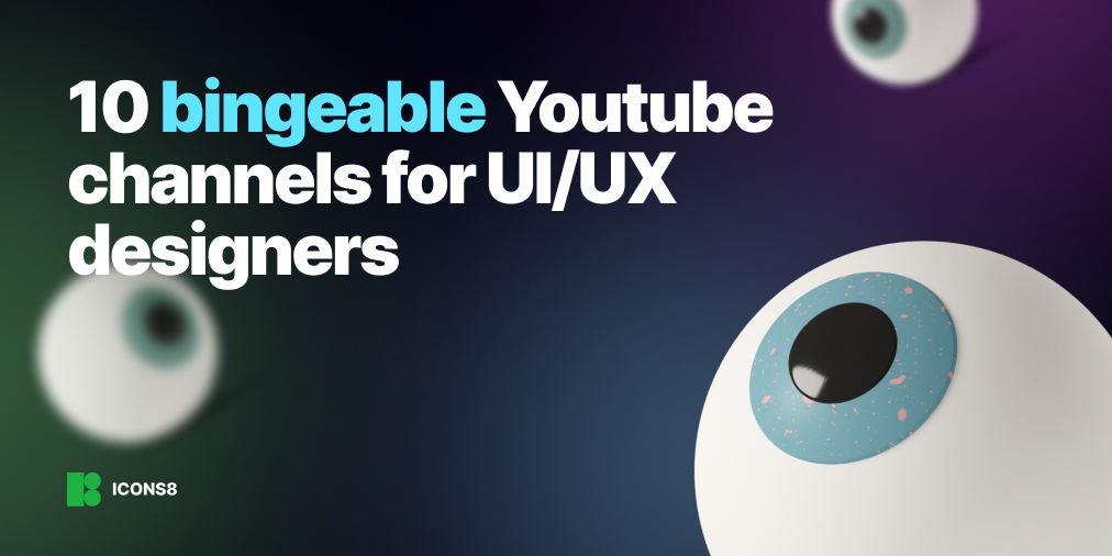 icons_8's tweet photo. 👀 10 awesome Youtube channels for UI/UX designers. Thread🧵 Like, subscribe, hit the notification bell... You know the drill. Let's go! https://t.co/2bR4rDwplt