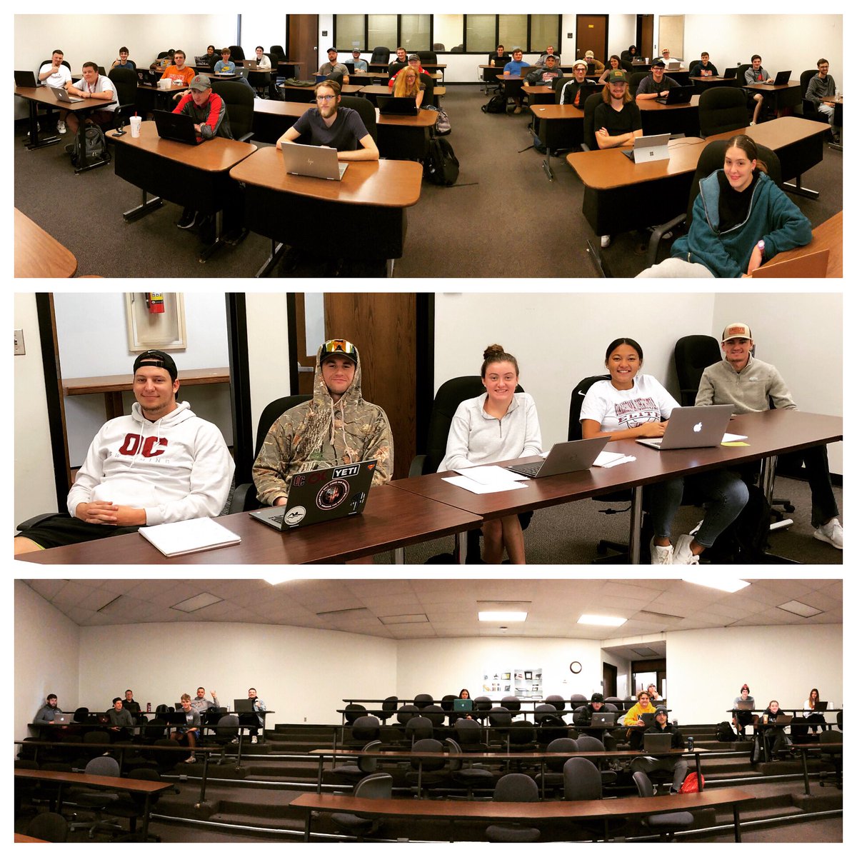 WesMcKinzie's tweet photo. Thankful for these students, who made it a great fall semester! #HappyThanksgiving #noturkeys #OCisHome https://t.co/chi5qbokJj