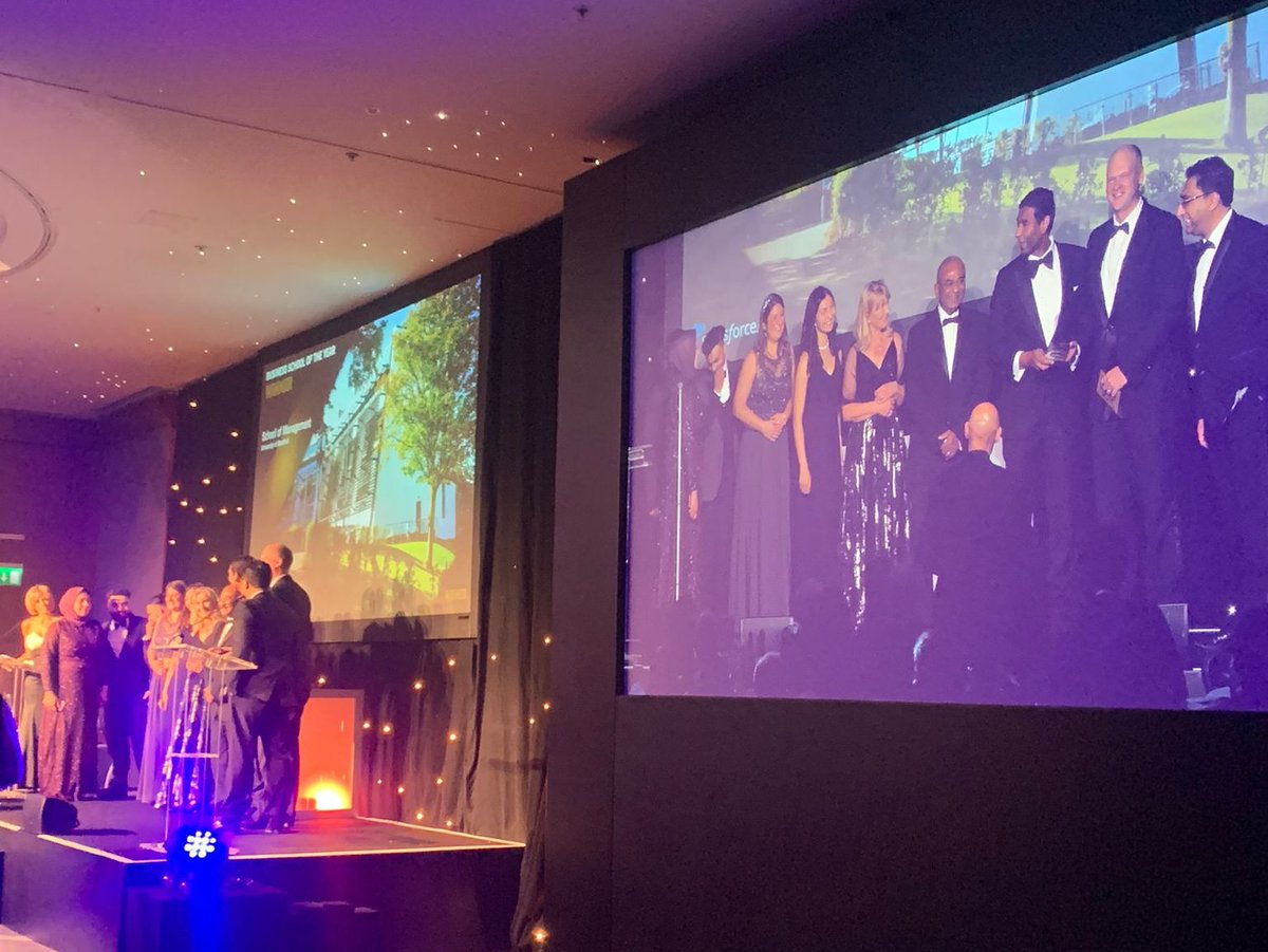 timeshighered's tweet photo. The #THEAwards Business School of the Year is @BradManagement. Its commitment to driving economic and social regeneration was clear from its #AI and #fintech programmes for ethnic minority students, reskilling alumni in data analytics and helping local businesses in the pandemic https://t.co/59e5w7laJN