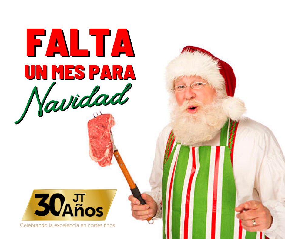 JTCarnesMX's tweet photo. Empieza la cuenta regresiva ¡Falta un mes para #Navidad! 

Se vienen las posadas, ver a la familia, pelear por los terrenos de la abuela, en fin , una época mágica para celebrar, eso sí... con pura carnita de #JTCarnes https://t.co/5i3WtAJJmO