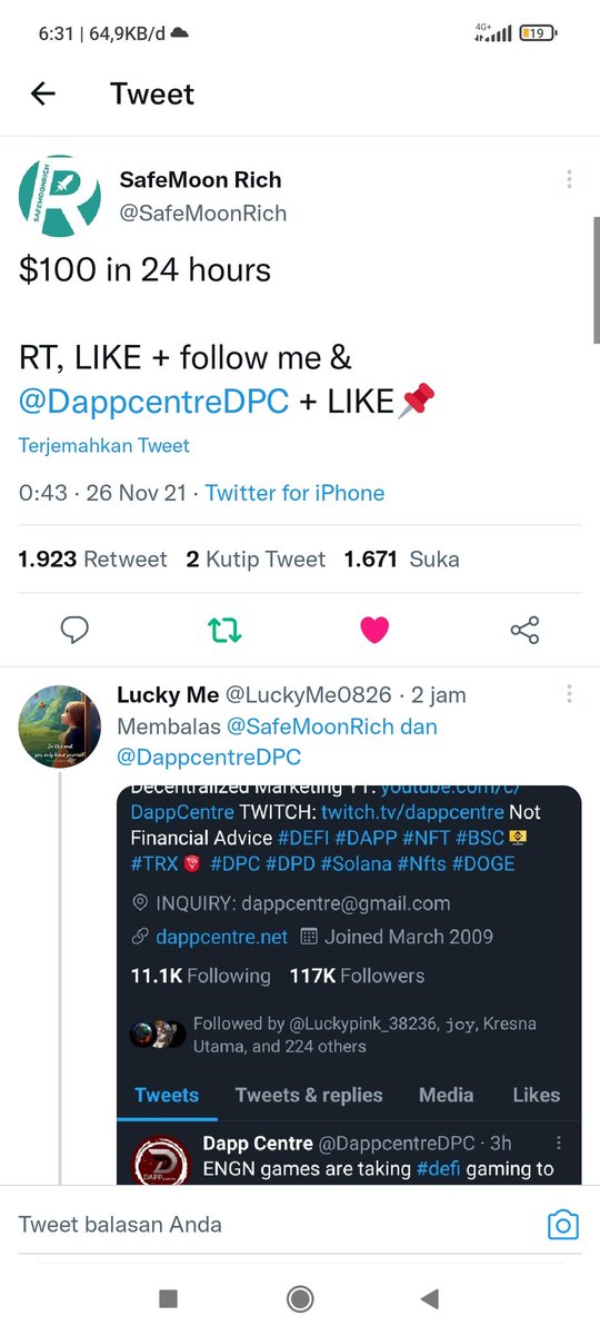 yurawww_'s tweet photo. @SafeMoonRich @DappcentreDPC Done https://t.co/4UxPsxERaZ