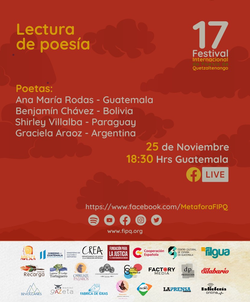 gazetagt's tweet photo. Hoy en el @MetaforaFIPQ una lectura más de poesía en la que participarán grandes poetas, entre ellas, @AnaMaria_Rodas, de Guatemala.

#17FIPQ⠀
#VolverALaComunidad⠀
#HastaEncontrarles https://t.co/vjq4EleKMo