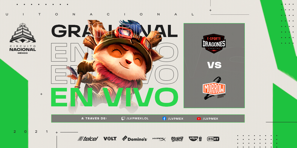 lvplolnorte's tweet photo. ¡Estamos en vivo!

¡Acompáñanos en esta gran final del #CNM! 

18:00 | @DragonesEsports 🆚 @2mrEsports | BO5

https://t.co/Uptyfsq0X7. https://t.co/uvMp75rB6r